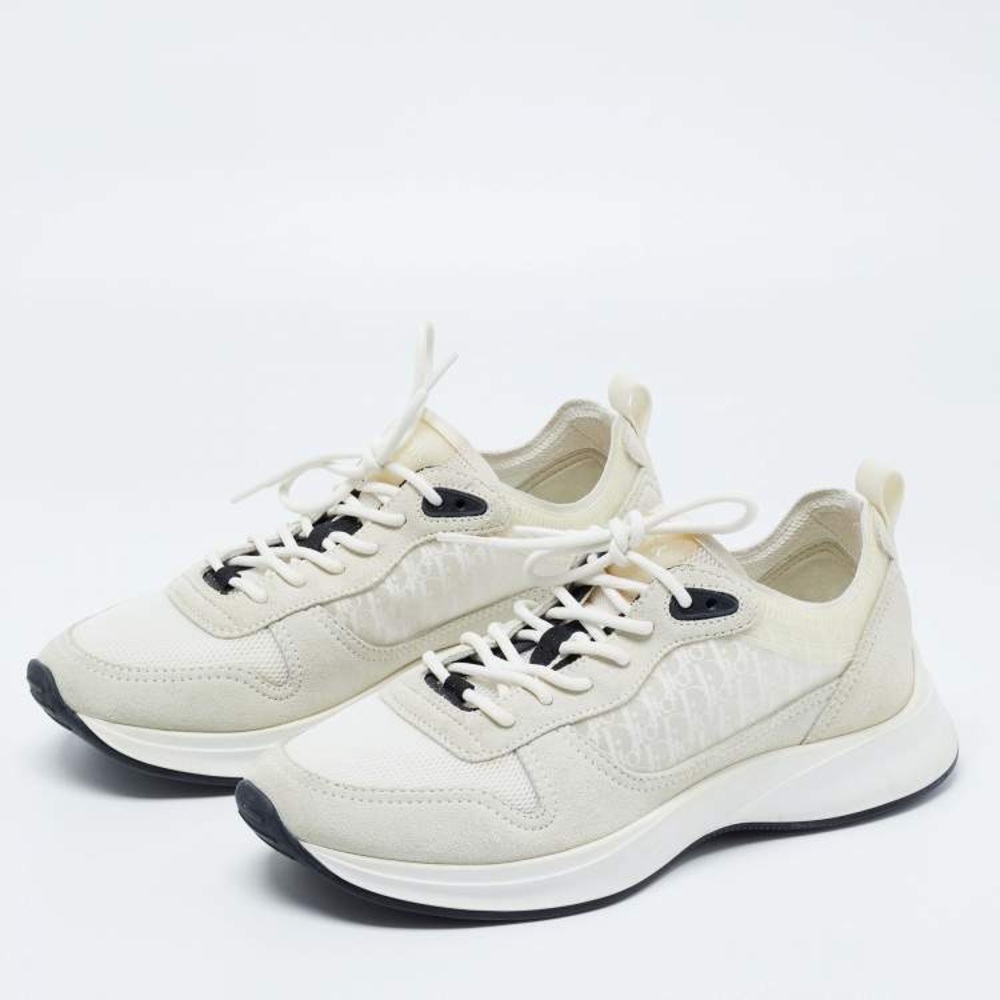 Dior Men's White and Cream Sneakers - Picture 1 of 10